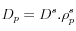 D_p=D^s.\rho^s_p